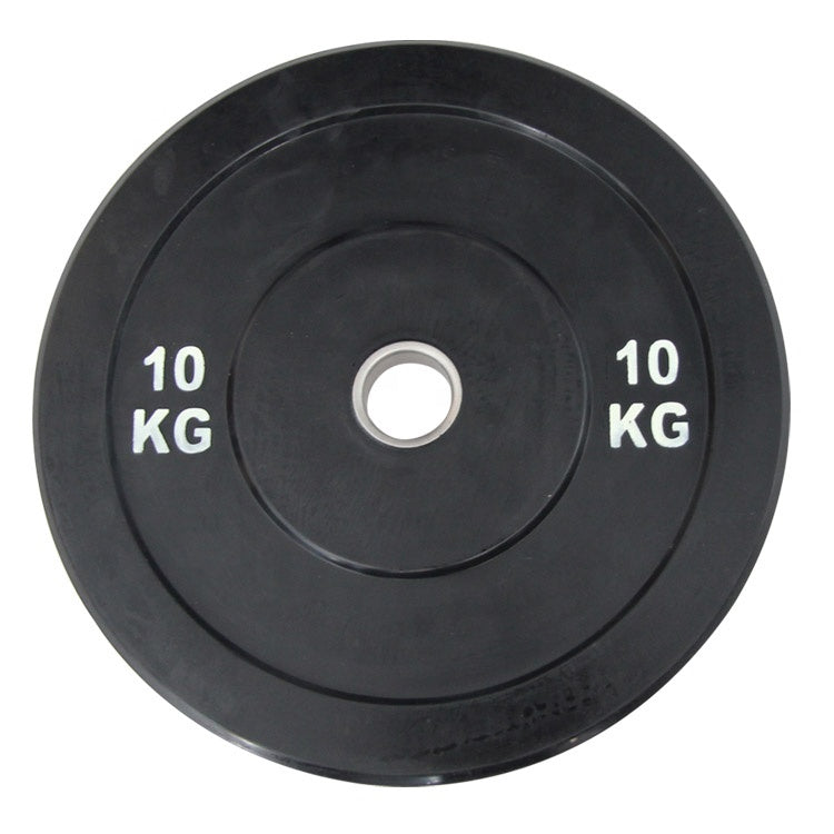 Disco Olimpico Bumper Negro 10 Kg