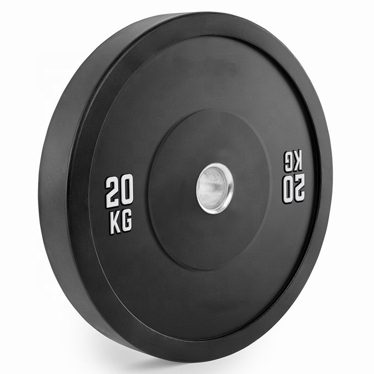 Disco Olímpico Bumper Negro 20 Kg