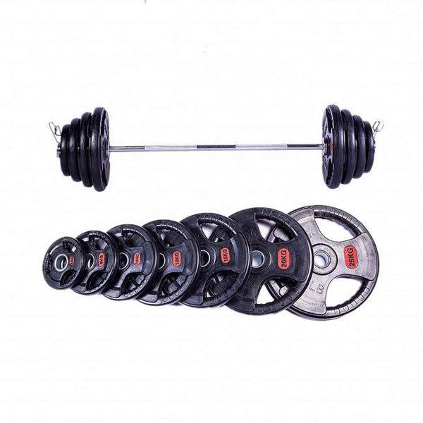 Disco Engomado Con Agarre 15kg - 33lb - 30mm Pesas Gym Fit