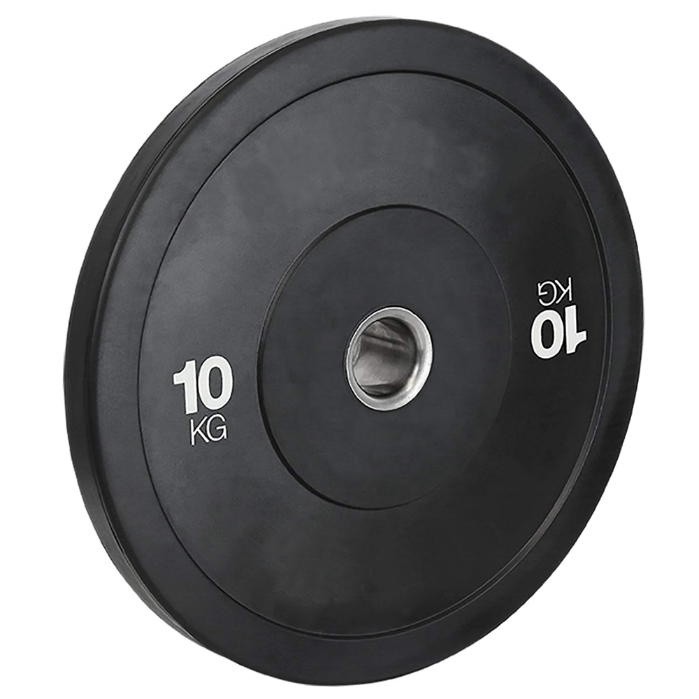 Disco Olimpico Bumper Negro 10 Kg